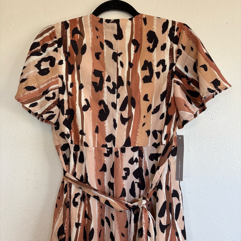 Anthropologie Hutch Blaise Leopard Wrap Dress NWT - Picture 7 of 9